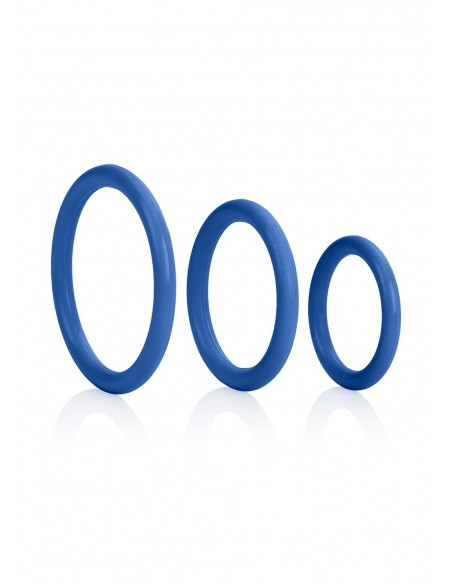 Zestaw pierścieni erekcyjnych Tri-Rings Blue - Pierścienie erekcyjne niewibrujące - 4