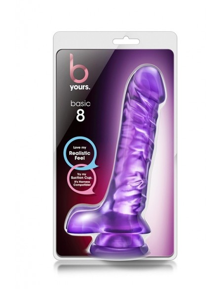 Żelowe Dildo B Yours Basic 8 Purple - Dilda żelowe - 2