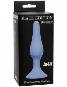 Korek analny Slim Anal Plug Medium Blue - Korki analne silikonowe - 1 2
