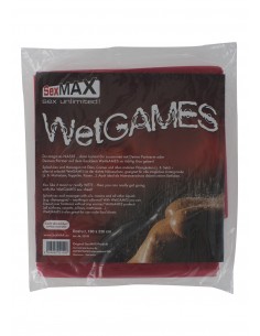 Prześcieradło WetGAMES area 180 x 220 cm Red - Pozostałe gadżety BDSM - 1