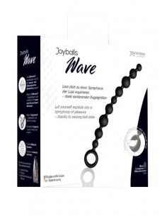 Kulki analne Joyballs Anal Wave, Long, Black - Kulki analne, koraliki analne - 1 2