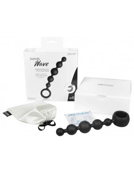 Kulki analne Joyballs Anal Wave, Long, Black - Kulki analne, koraliki analne - 3