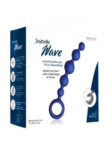 Kulki analne Joyballs Anal Wave, Short, Blue - Kulki analne, koraliki analne - 3
