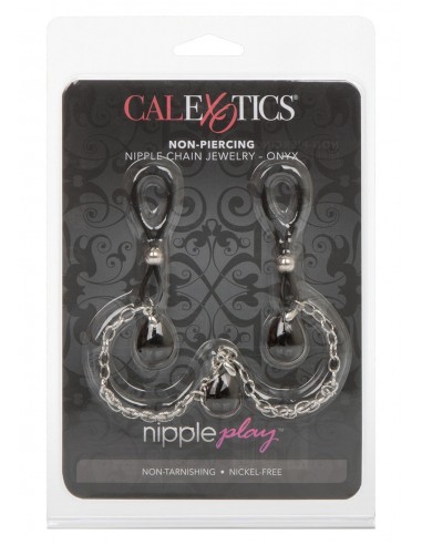 Klamry na sutki Nonpiercing Nipple Chain Jewelry On - Klamry i klipsy na sutki - 2