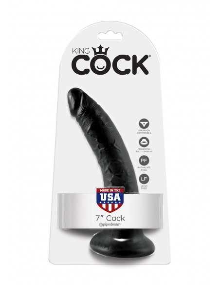 Dildo Cock 7 Inch Black - Dilda realistyczne - 2