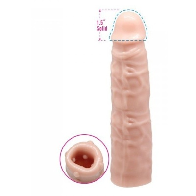 Nakładka na penisa Hungry Fang 22,5 cm – kolor skin - 1