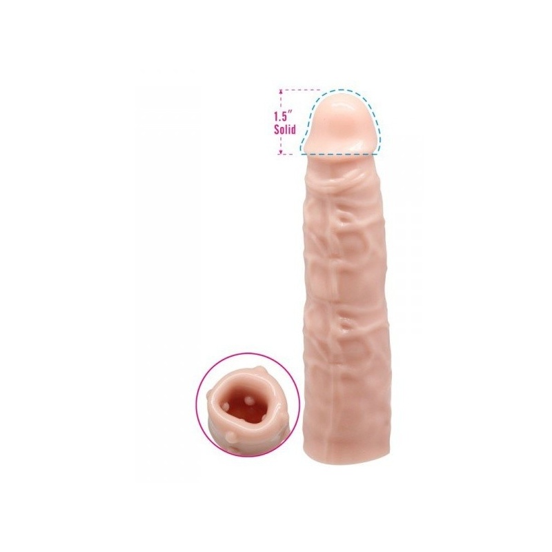 Nakładka na penisa Hungry Fang 22,5 cm – kolor skin - 1