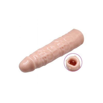 Nakładka na penisa Hungry Fang 22,5 cm – kolor skin - 1 2