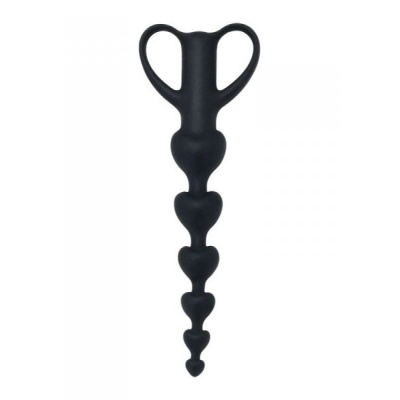Koraliki analne Timeless 20 cm silikonowe w kształcie serca - 1