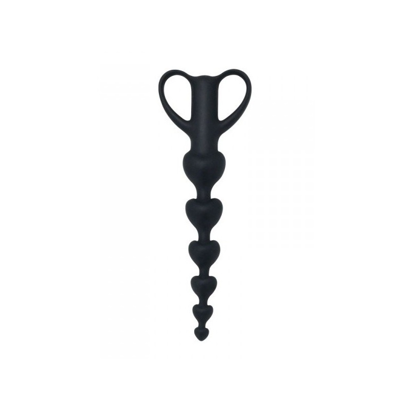 Koraliki analne Timeless 20 cm silikonowe w kształcie serca - 1