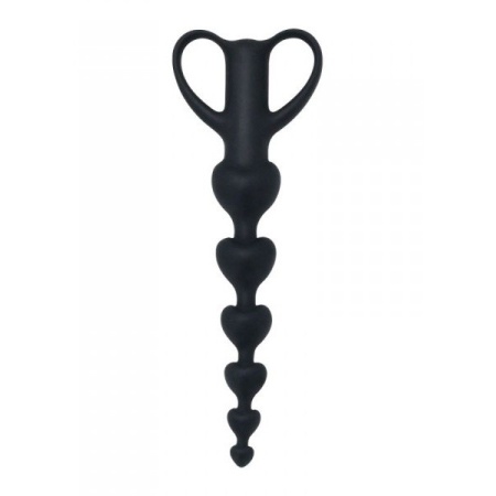 Koraliki analne Timeless 20 cm silikonowe w kształcie serca - 1