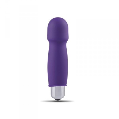 Mini wibrator Finger Fan Wand 9,5 cm fioletowy - 1