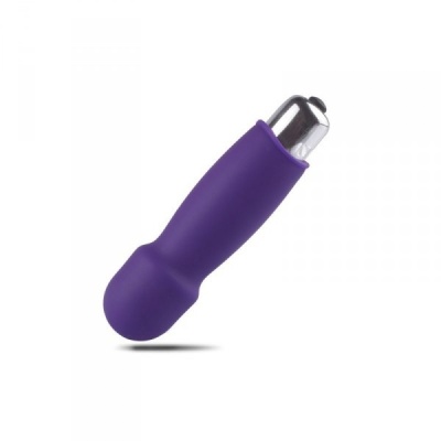 Mini wibrator Finger Fan Wand 9,5 cm fioletowy - 1 2