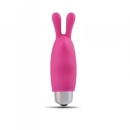 Mini wibrator z uszkami Finger Fan Ears – różowy, silikonowy, wodoodporny - 1