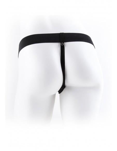 Strapon Hollow Strap-On W Balls 9" Brown - Strap-ony, dilda na pasku bez wibracji - 5