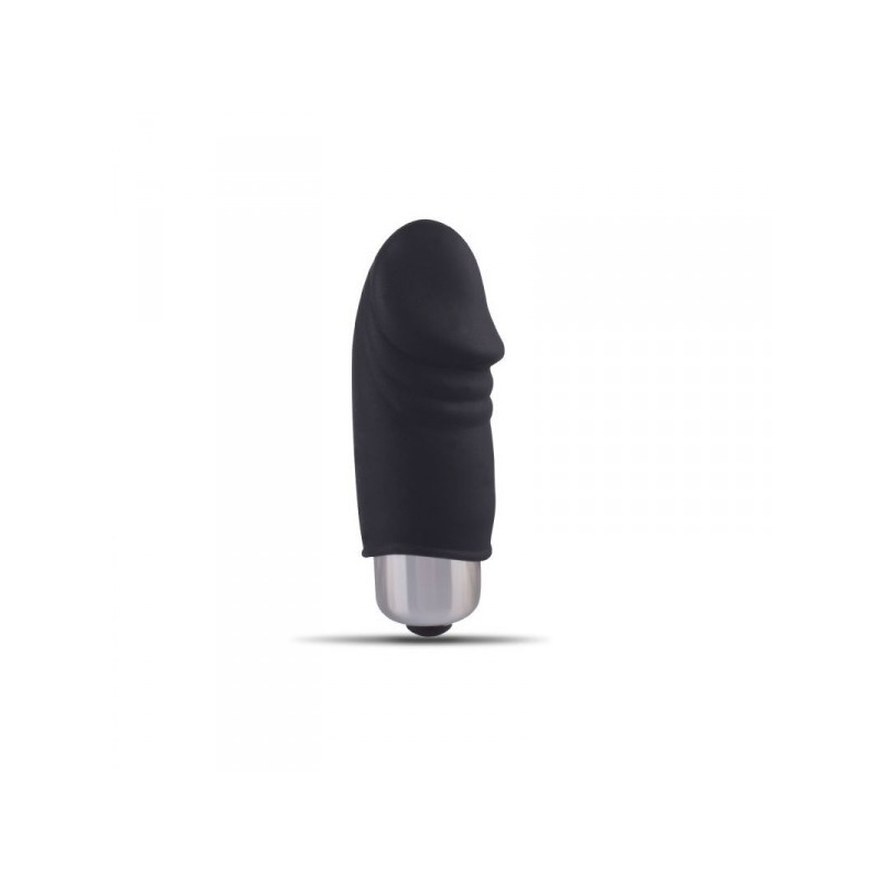 Mini wibrator Finger Fan Real 6,5 cm, silikonowy - 2