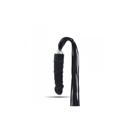 Wtyczka analna Real Anal Whip Small 15,5 cm silikonowa czarna - 1