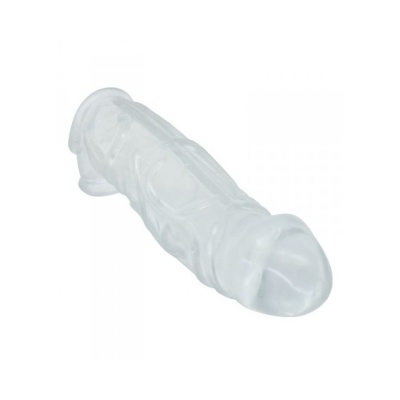 Przedłużka na penisa big and real 23 cm przezroczysta - 1 2