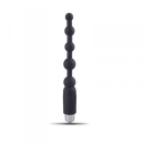 Wibrujący Plug Analny Pearls 19,5 cm, Czarny Silikon - 1
