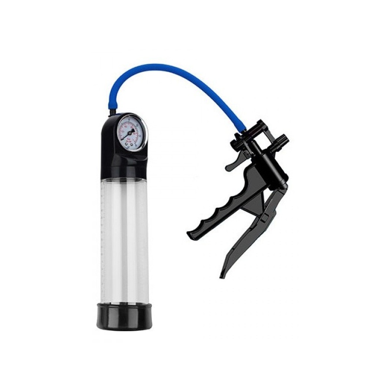 Pompka próżniowa Pressure Touch Gun – przezroczysta, 21,6 cm długości, 6,3 cm średnicy - 1