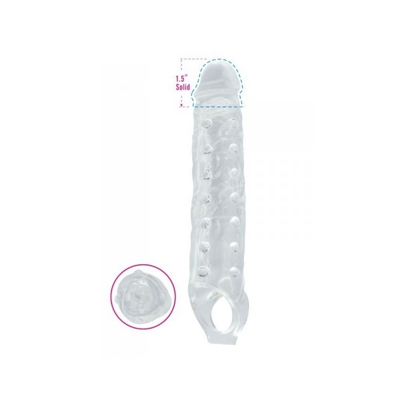 Przedłużka penisa Mighty Tusk 28 cm przezroczysta TPE - 1