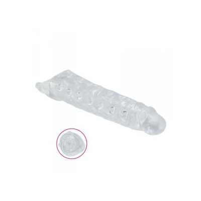 Przedłużka penisa Mighty Tusk 28 cm przezroczysta TPE - 1 2