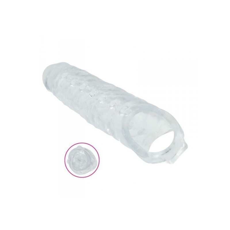 Przedłużka penisa Mighty Tusk 28 cm przezroczysta TPE - 3
