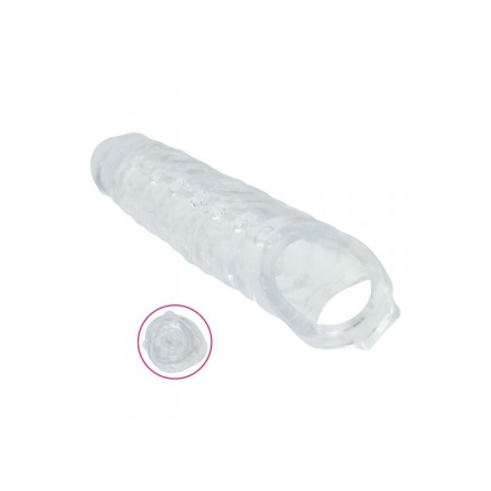 Przedłużka penisa Mighty Tusk 28 cm przezroczysta TPE - 3