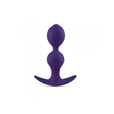 Korek analny Pull Balls Touch 12 cm silikon fioletowy - 1