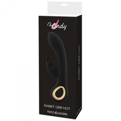 Wibrator Króliczek Handy Rabbit Grip Hot 19 cm (czarny) - 1 2