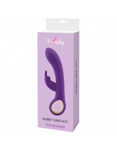 Ekskluzywny Wibrator Rabbit Riscaldante Handy Grip Hot Purple - Wibratory Króliczki - 2