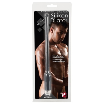 Dilator silikonowy z wibracjami Extra Long – 7 trybów, kulista końcówka, 27 cm, średnica 0,8–1,1 cm - 1