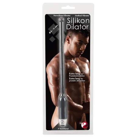 Dilator silikonowy z wibracjami Extra Long – 7 trybów, kulista końcówka, 27 cm, średnica 0,8–1,1 cm - 1