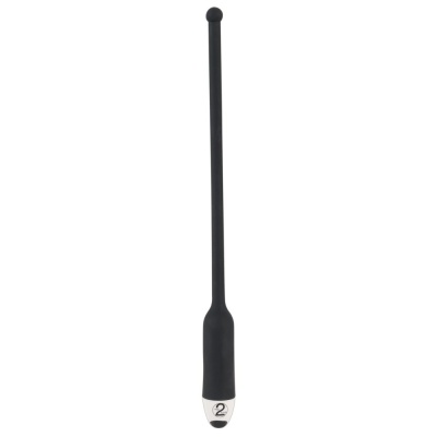 Dilator silikonowy z wibracjami Extra Long – 7 trybów, kulista końcówka, 27 cm, średnica 0,8–1,1 cm - 1 2