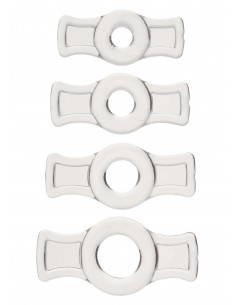 Zestaw pierścieni erekcyjnych Titanmen Cockring Set Clear 4 szt. - Pierścienie erekcyjne niewibrujące - 1