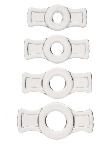Zestaw pierścieni erekcyjnych Titanmen Cockring Set Clear 4 szt. - Pierścienie erekcyjne niewibrujące - 1