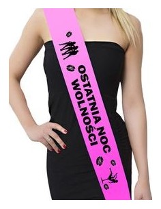 Szarfa OSTATNIA NOC WOLNOŚCI - Wieczór panieński - 1