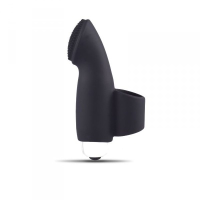 Stymulator na palec Finger Fan Tease - silikonowy, czarny - 1 2