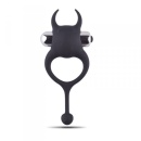Wibrujący pierścień erekcyjny Devil Cock Ring 11,8 cm, średnica 3 cm, czarny - 1