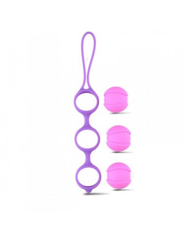 Kulki Gejszy Palline Vaginali Bi-Balls Triple Purple - Kulki Gejszy Podwójne i Pojedyncze - 4