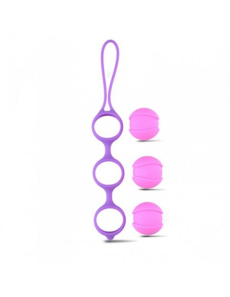 Kulki Gejszy Palline Vaginali Bi-Balls Triple Purple - Kulki Gejszy Podwójne i Pojedyncze - 4
