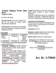 Prorino Potency Power Shot 60 ml - Dłuższa i mocniejsza erekcja - 1 2