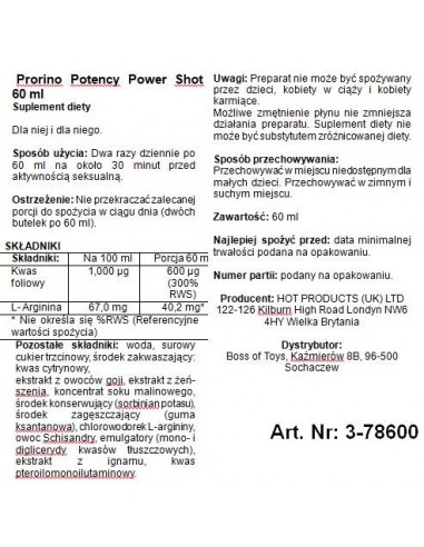 Prorino Potency Power Shot 60 ml - Dłuższa i mocniejsza erekcja - 2