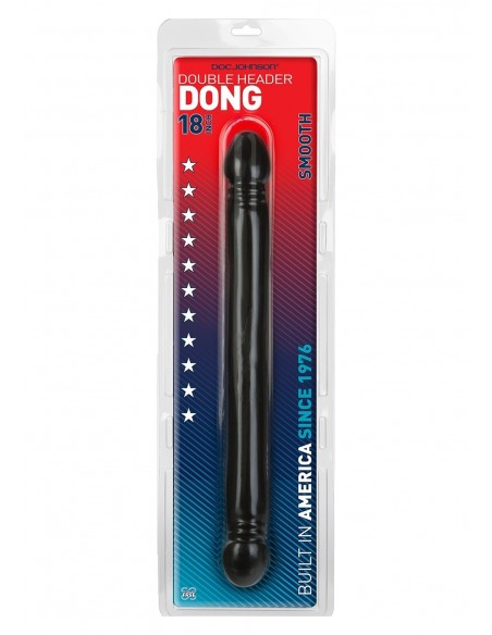 Ogromne podwójne dildo Doc Johnsons 45 cm Czarne - Dilda podwójne - 1