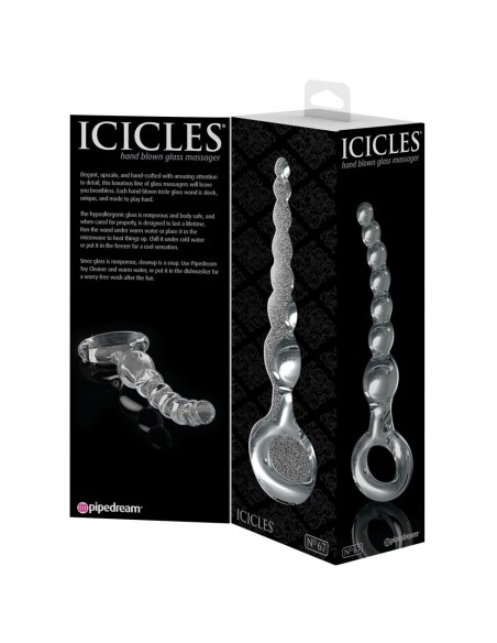 Kulki analne Icicles no 67 Przezroczyste - Kulki analne, koraliki analne - 5