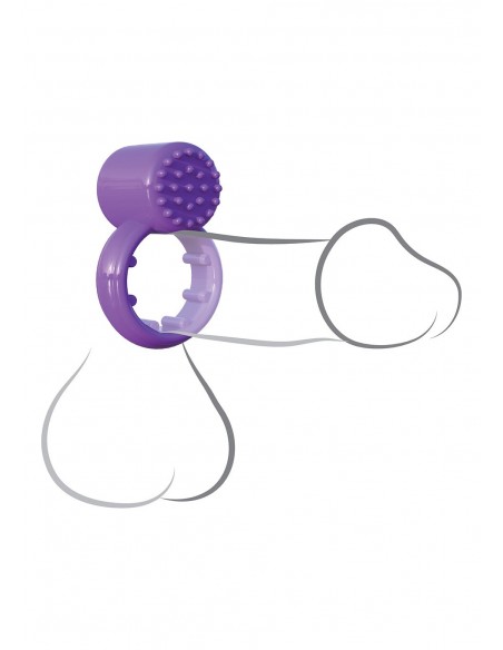 Pierścień na Penisa wibrujący Sensual Touch Love Ring Fioletowy - Pierścienie erekcyjne wibrujące - 3