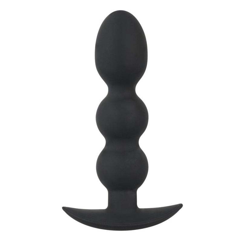 Korek analny kulkowy Heavy Beads 145 g – obciążony, szeroka podstawa, długość 13,3 cm - 3