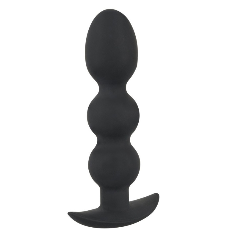 Korek analny kulkowy Heavy Beads 145 g – obciążony, szeroka podstawa, długość 13,3 cm - 4