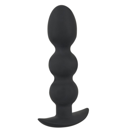Korek analny kulkowy Heavy Beads 145 g – obciążony, szeroka podstawa, długość 13,3 cm - 4