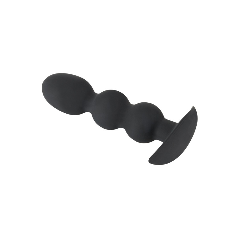 Korek analny kulkowy Heavy Beads 145 g – obciążony, szeroka podstawa, długość 13,3 cm - 5